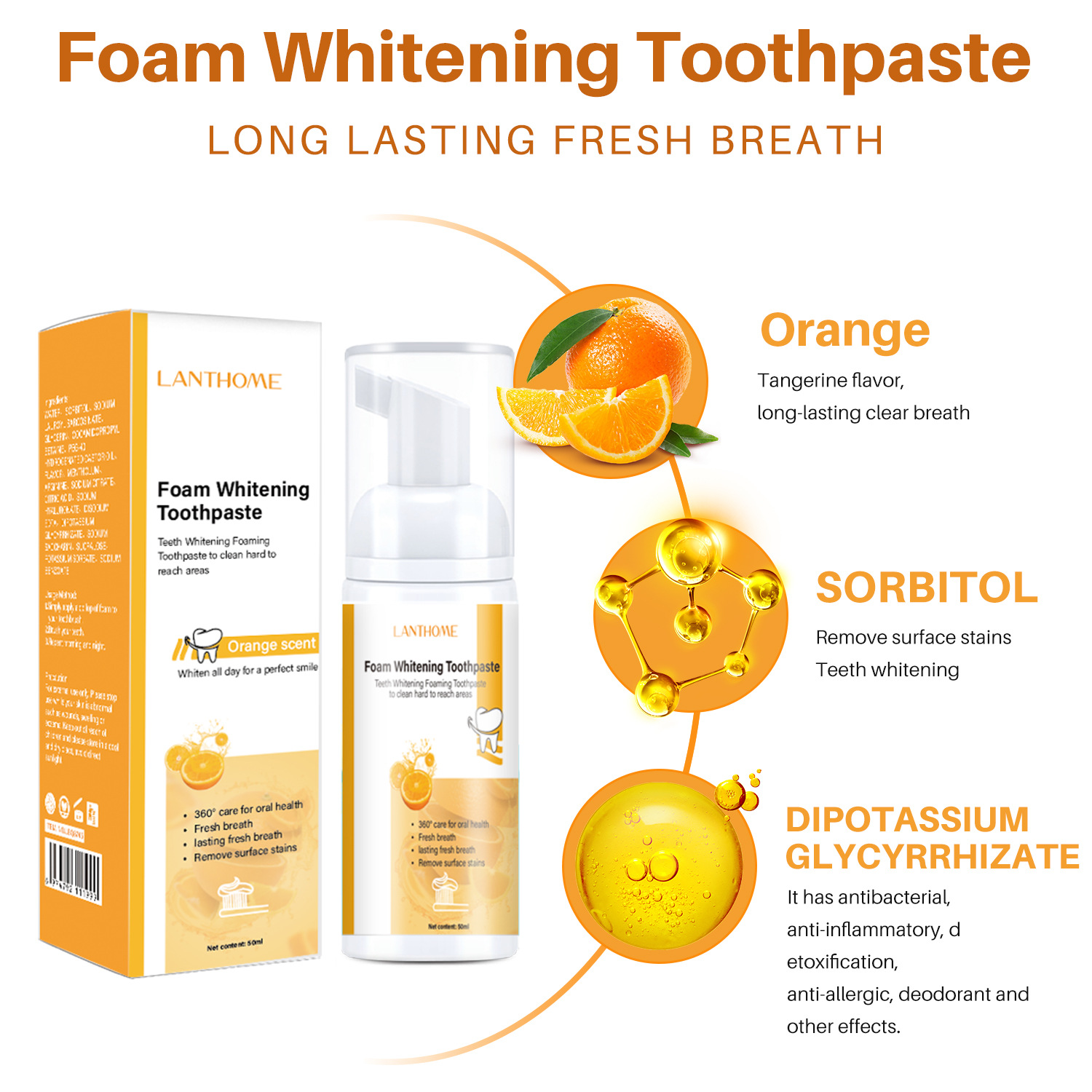 2023 New Tooth cleaning Mousse Fruity tooth Mousse Fresh breath to remove bad breath to remove tooth dirt stains_voghion.com