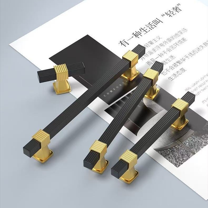 现代简约风方管喇叭脚酒柜抽屉拉手衣柜家具橱柜门把手柜门拉手|undefined