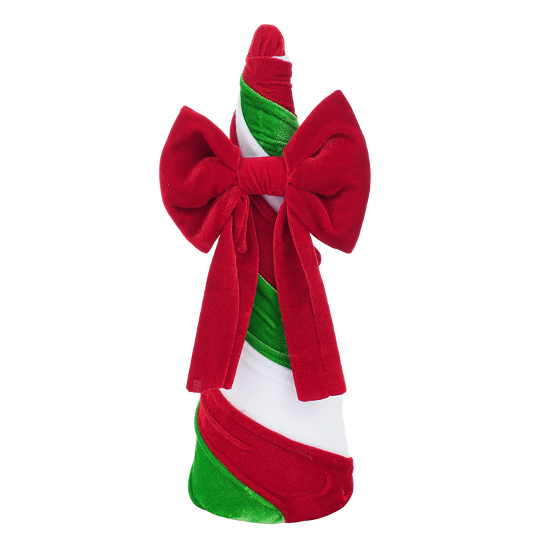 Decoración de Navidad rojo verde veludo adornos colgantes dulces árbol de Navidad vestido colgantes diseño de la escena de vacaciones