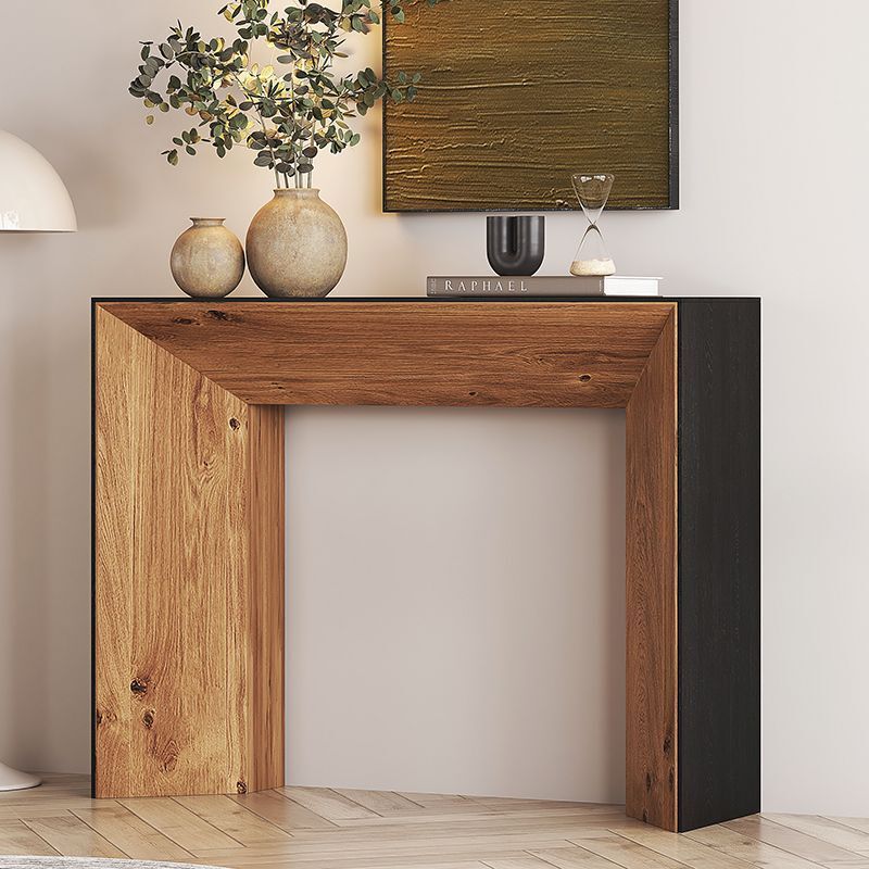 Wabi-Sabi Style Entryway Table, Natural Wood Vintage Entryway Decoration Long Table, Retro Decorative Homestay Table