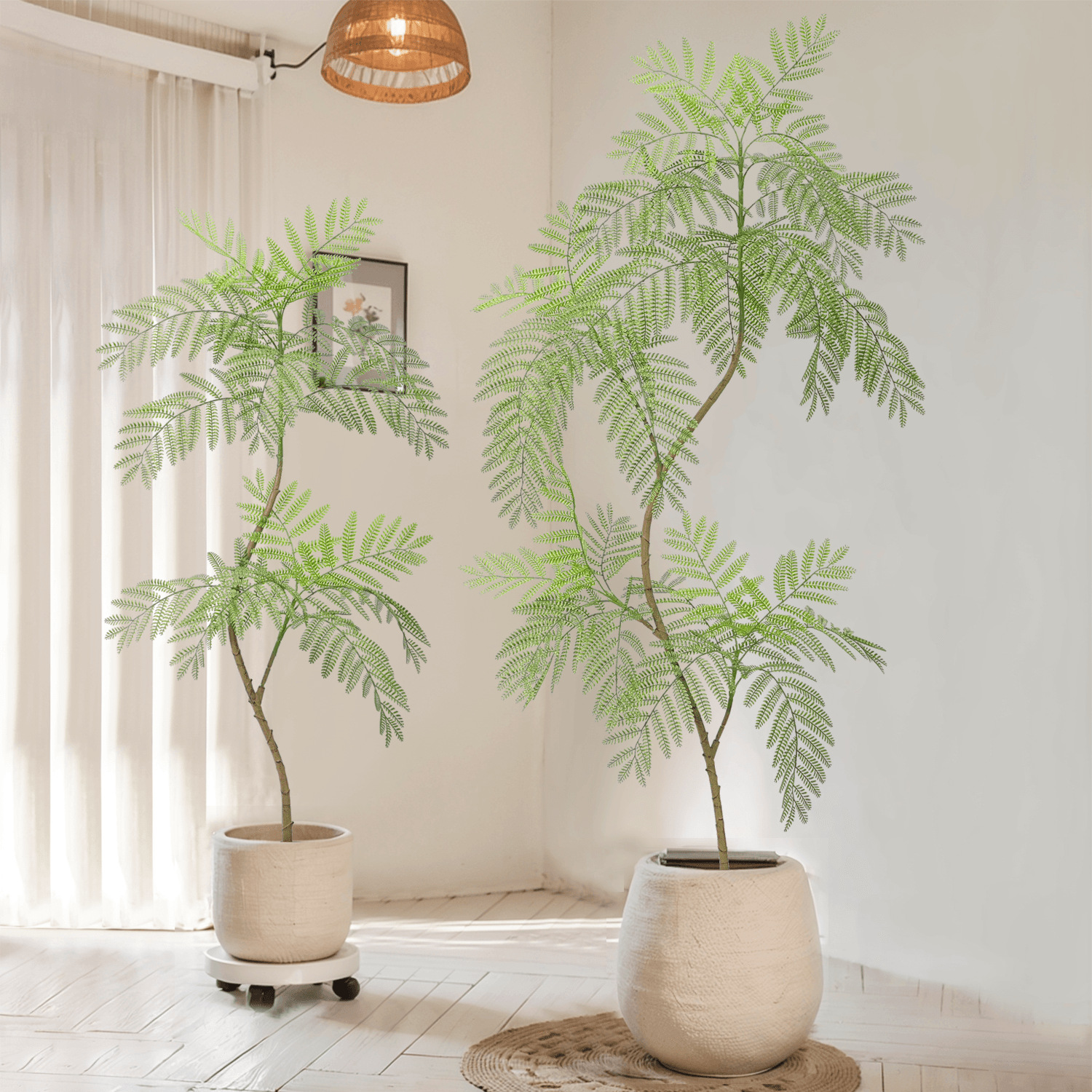 仿真绿植蓝花楹室内客厅装饰落地摆件氛围大型植物假树摄影道具