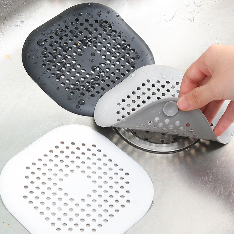 硅胶地漏贴厨房水槽浴室毛发过滤网下水道防堵防臭地漏垫通用大号
