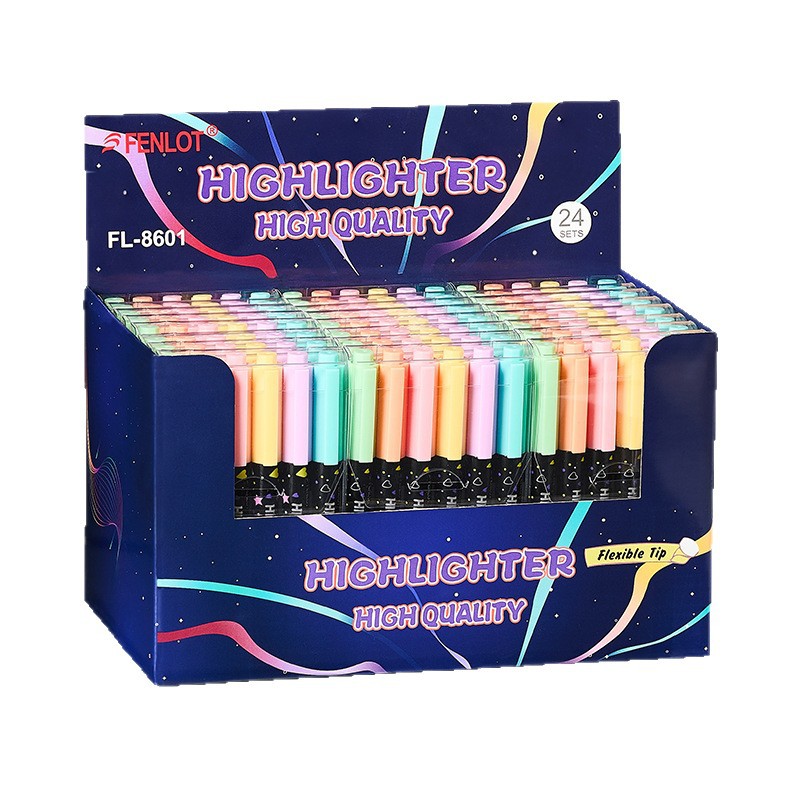 6 colores Macarón conjunto de marcadores de aprendizaje marcador de colores brillantes y suaves DIY bolígrafo creativo en stock