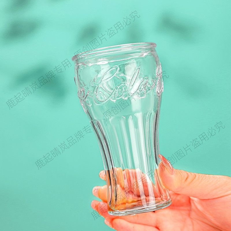 American-Style Lettered Coca-Cola Glass Cup, Beer Cup, Juice Cup, Creative Milkshake Cup, Beverage Cup, Tea Cup