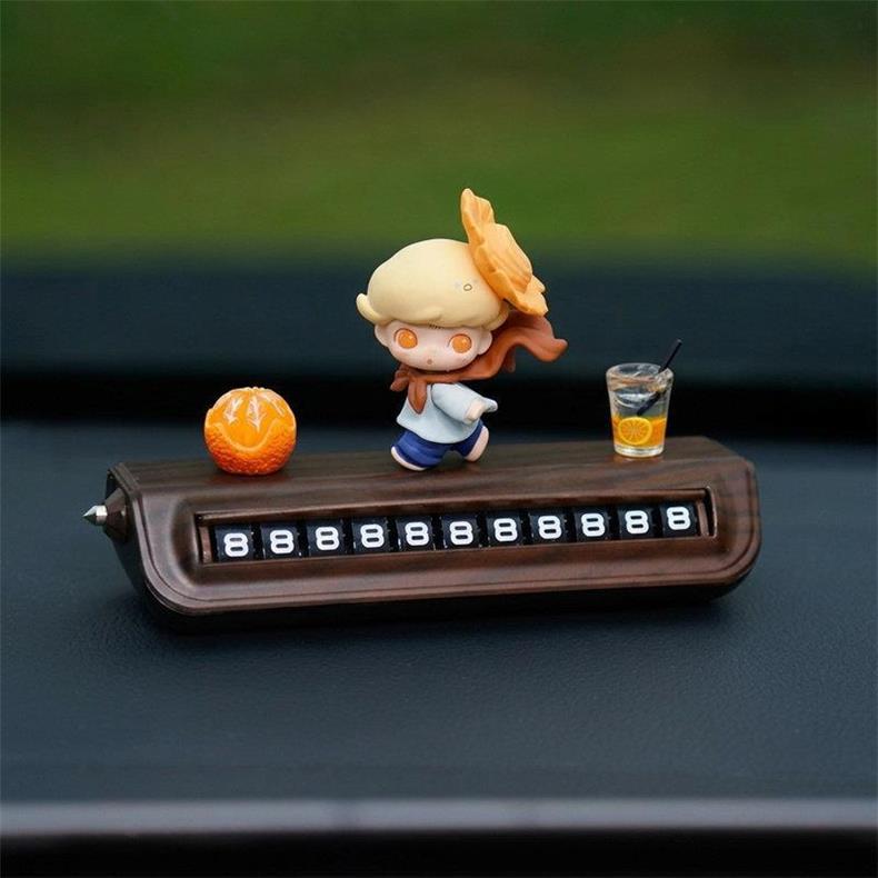 2026 New Model Car Temporary Parking Number Plate with Phone Number, Cute and High-End Car Decoration Accessory