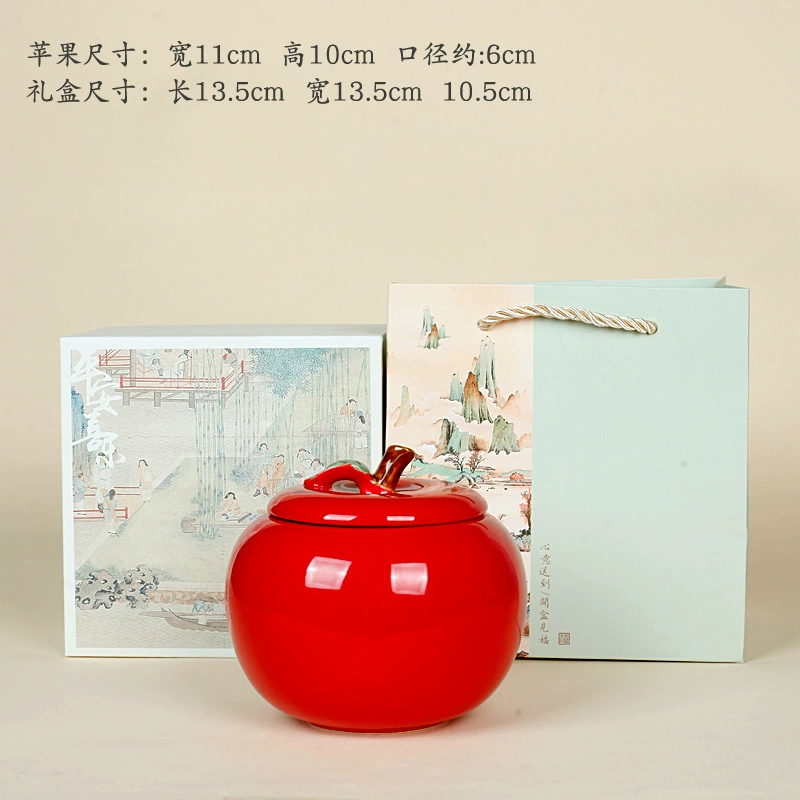 Apple, ceramic big protective amulet, decorations for living room