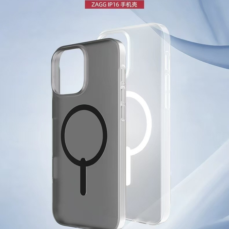 Aplicable para iPhone16 pro max caja de teléfono ligera esmerilado succión magnética manzana 16 esmerilado caja translúcida