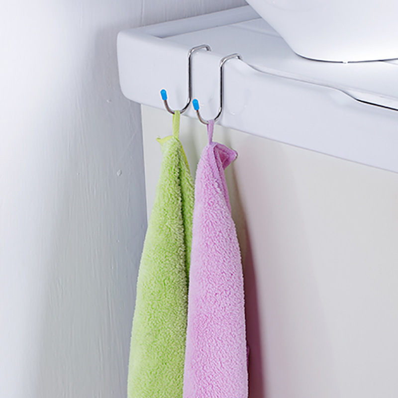 304 de acero inoxidable en forma de S gancho multiusos doble gancho Cuarto de baño Cocina en forma de S gancho de la puerta del gabinete s Gancho de doble cabeza S gancho