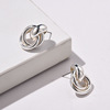 Metal retro earrings, accessory, wholesale