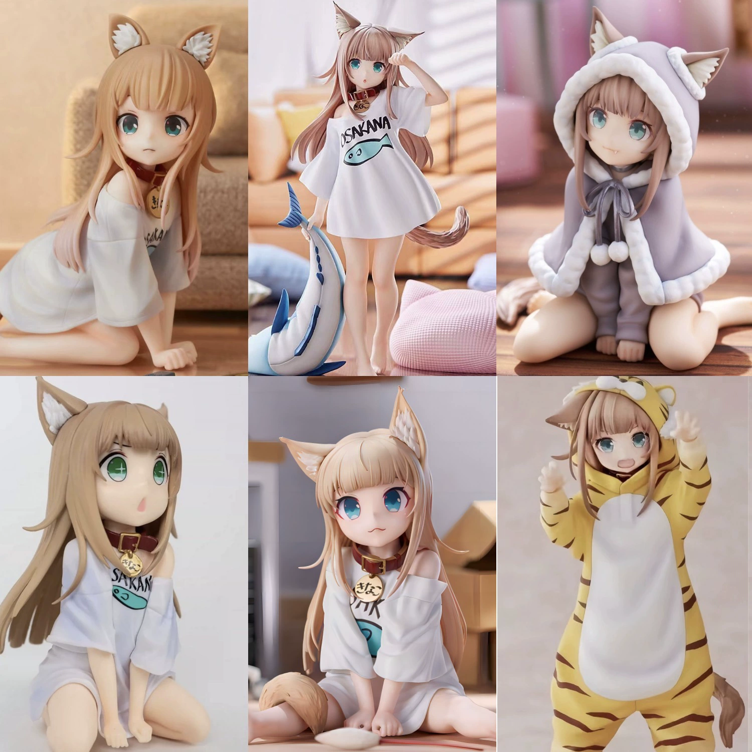 Оптовая доставка стоячей поза соевый порошок сидячая поза кошка Мать ест рыбу может изменить позу на коленях Девушка ручной работы модель украшения