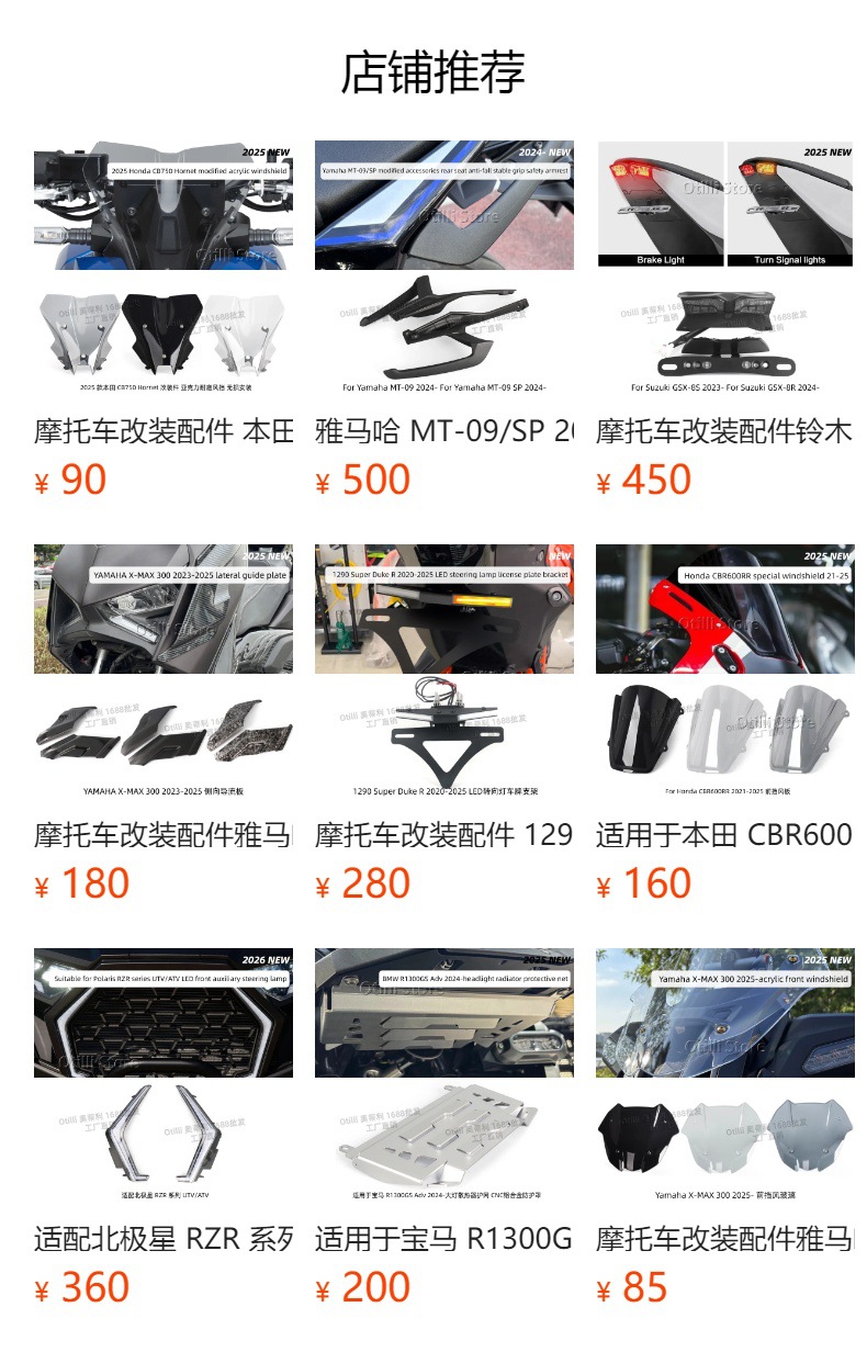 Suitable for Honda Cb1000 Hornet/Sp 2025 Model Front Windshield Cross-Border Hot Sale