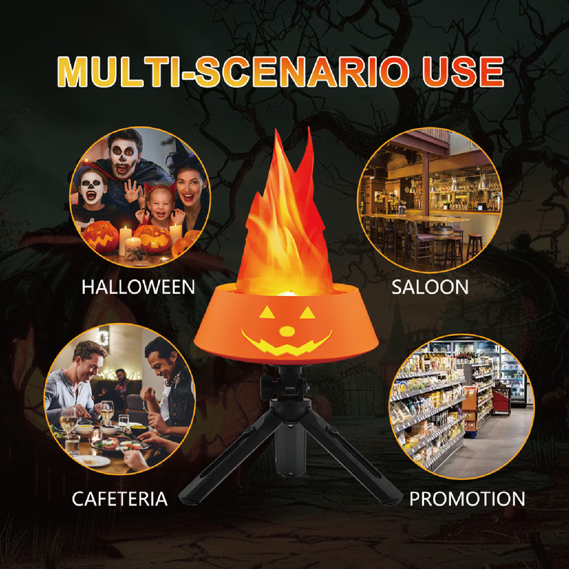 クロスボーダーハロウィンカボチャ炎ランプ装飾装飾品ランプバーステージ装飾クリエイティブ LED シミュレーションパフォーマンスライト|undefined