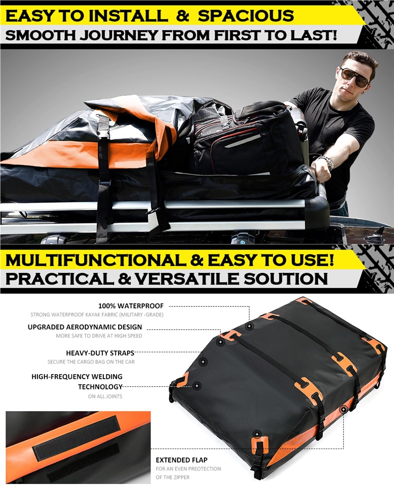 【New Arrivals】Luggage Rack Roof Bag Waterproof Rainproof Luggage Bag Car Roof Rack Suitcase Car Storage Bag