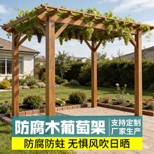 防腐木葡萄架子庭院长廊户外花园遮阳棚室外亭子别墅凉亭爬藤花架