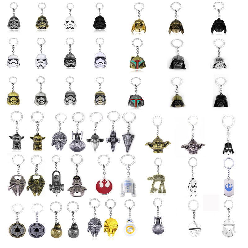 Cross-border Star Wars Series Yoda Master Keychain Spaceship Robot Jedi Kinner Bottle Opener Pendant