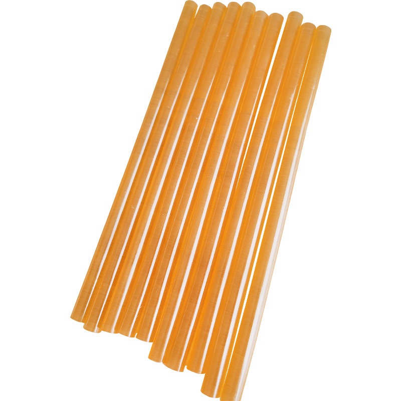 卸売り透明高粘熱溶融ゴム棒diy金属熱可塑性樹脂ゴム11mm 7mm超粘透明黄棒