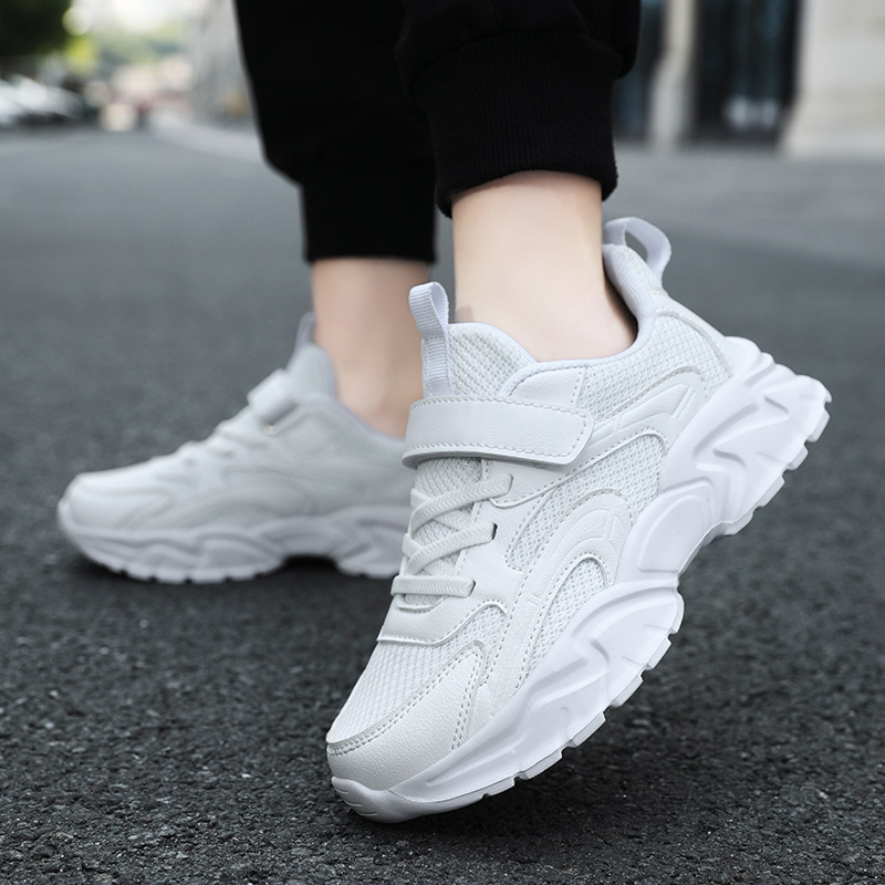 897 cuatro estaciones de rendimiento zapatos deportivos ligeros zapatos de red para niños zapatos de cuero para niños zapatos blancos zapatos negros