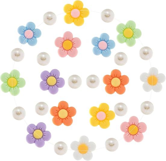 14 개의 작은 꽃 + 12 개의 진주 세트