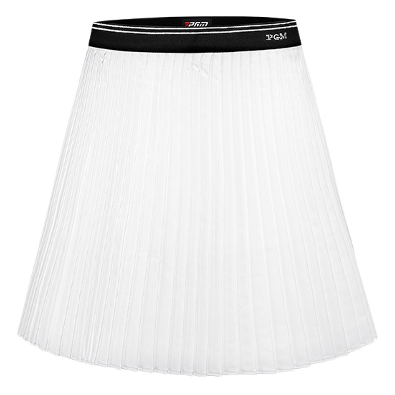 Pgm Golf Skirt Summer Quick-Drying Women's Skirt Sports Skirt Elastic Belt Bright Diamond Pleated Skirt Draped Skirt
