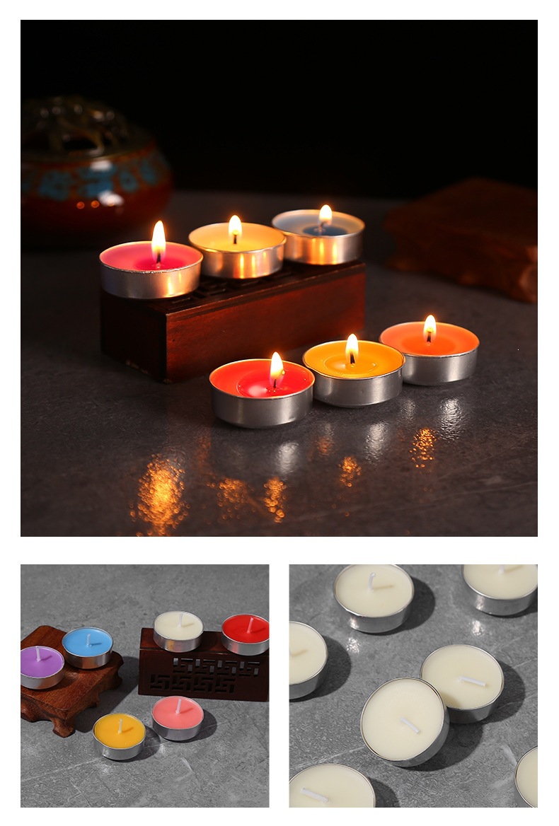 Smokeless Tealight Candles 4 Hour Burn Round White Wax for Tea Warming Aromatherapy and Ambiance 100 Pack quality and texture
