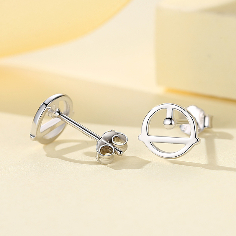 Pendientes de plata esterlina s925 lindo Bell jingle pendientes 925 aguja de plata al por mayor Corea del Sur simple joyería al por mayor