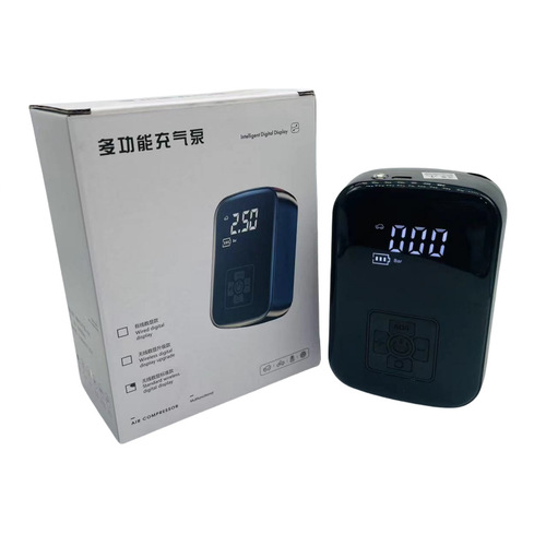 Car wireless inflatable pump, car portable tire inflator, electric compact car tire inflator