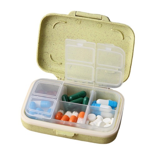 热销便携药盒 迷你分装一周旅行密封随身创意收纳盒 谷物纤维薬盒