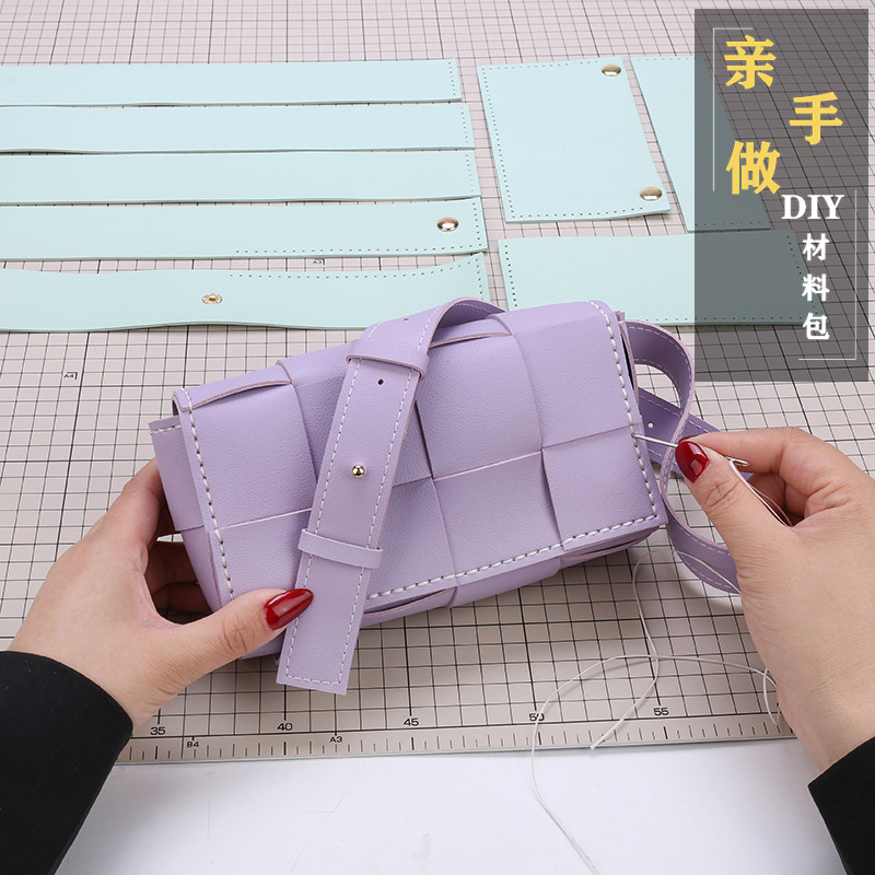 Nueva moda de estilo Occidental bolso tejido a mano de moda DIY material de bolsa de hombro bolsa de regalo hecho en casa para la novia