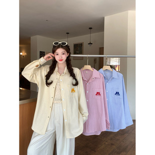 Feiqiqi plus size women's clothing 2025 spring and summer new chubby girl striped shirt long sleeve sunscreen shirt folded coat women