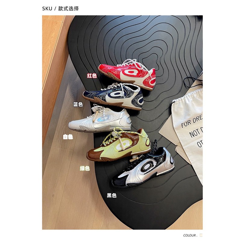 复古百搭棒球德训鞋女2025秋季新款透气薄底休闲运动赛车阿甘鞋|undefined