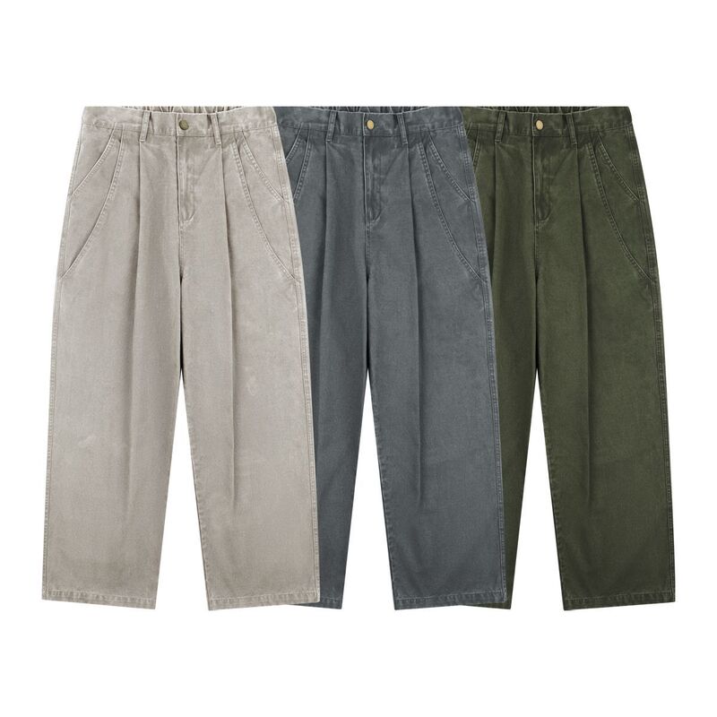 Ruiienrs X Ropucha 2024 Autumn New Washed Distressed Straight-Leg Casual Pants Men's Fk202