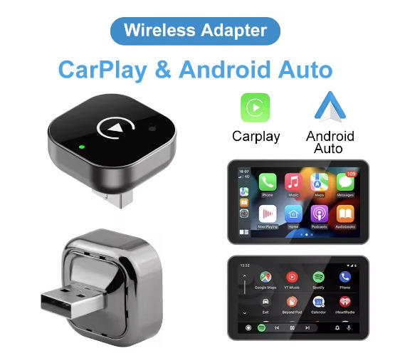 Carplay box converts the original wired carplay to wireless carplay for Apple and Android Auto car systems
