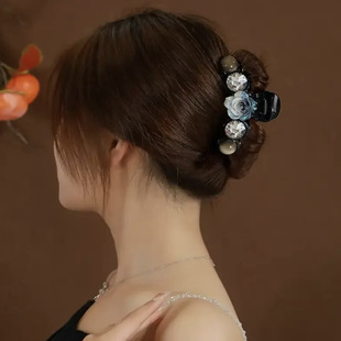 Rose Flower Hairpin Clip, Beautiful and High-Quality Hair Clip for the Back of the Head, High-End Large Hair Volume 2025 New Style
