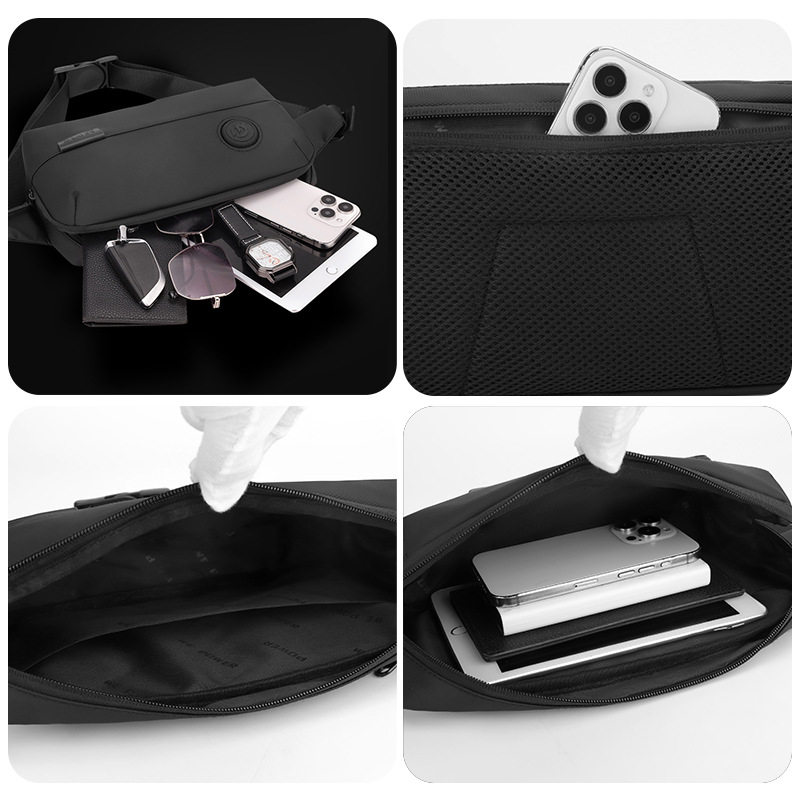 WEPOWER nuevo cross-border multifuncional bolso de cintura de moda para hombres simple y ligero bolso de pecho a prueba de derramamientos