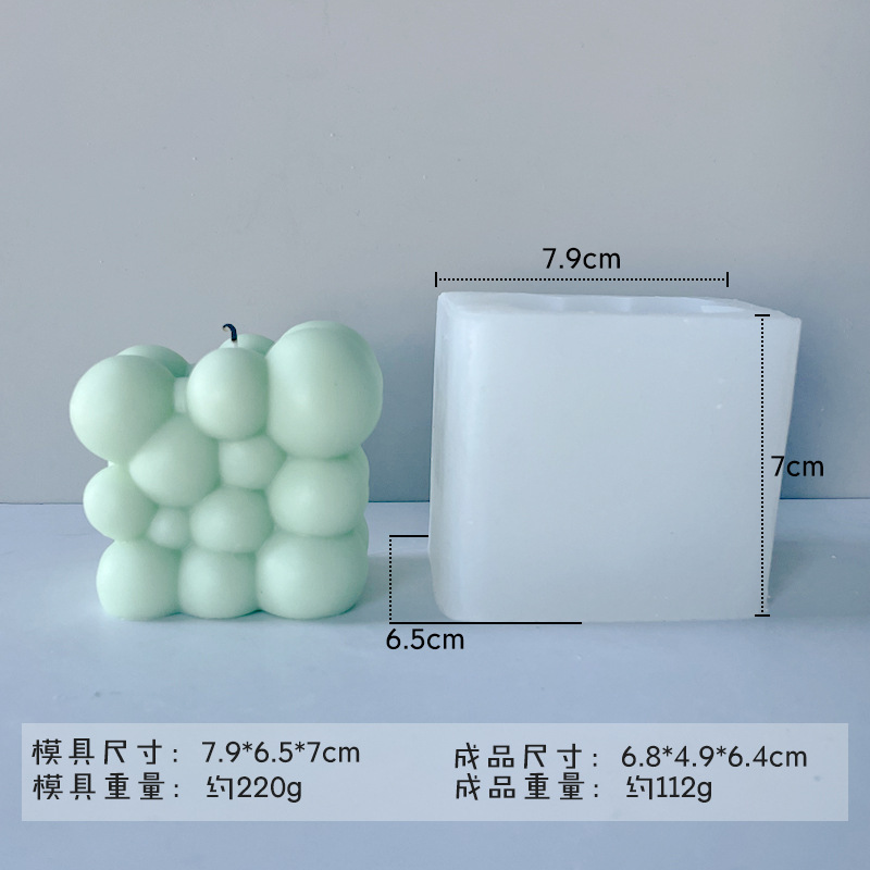 Transfronteriza geométrica BOLA MÁGICA vela molde de silicona diamante superficie bola polígono cubo aromaterapia vela molde al por mayor