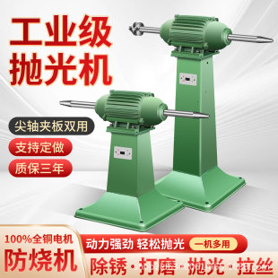 Three-phase vertical speed control polishing machine wire drawing machine 380V double-head tip clamp single-phase abrasive belt grinder bench