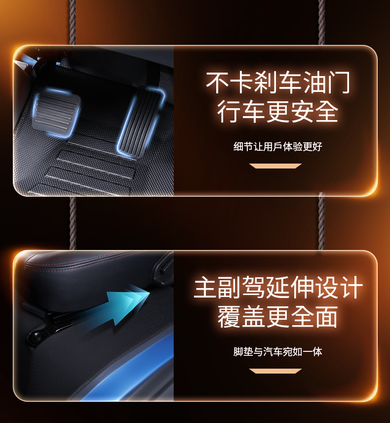 JAC Junling A8 full-coverage floor mats, specialized for Junling V7 truck cabin, TPE floor mats and decorative accessories