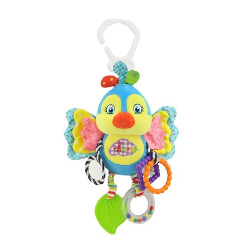 Happy Monkey crib hanging animal rattle pendant toddler with teether BB device rattle paper plush toy
