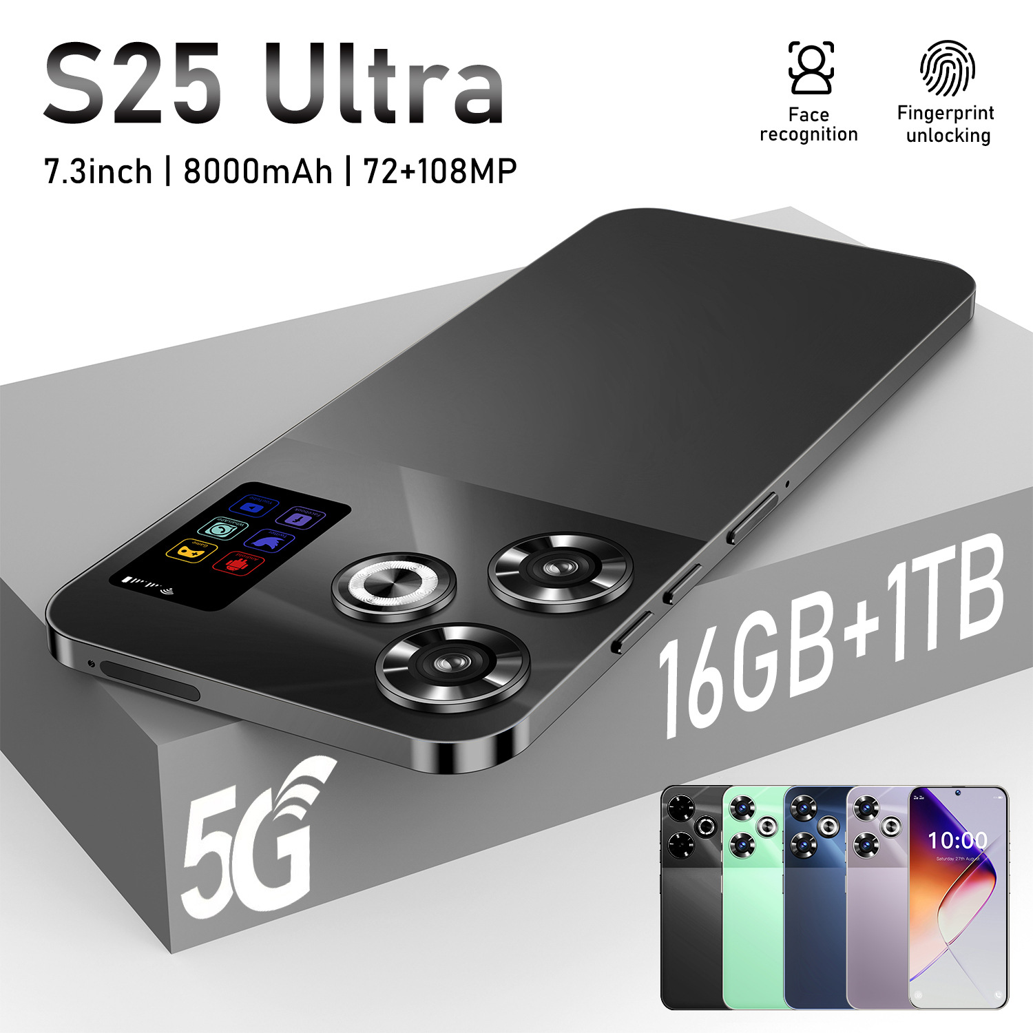 跨境专供智能手机S25 Ultra高清大屏16+1T现货安卓手机(劲爆款)