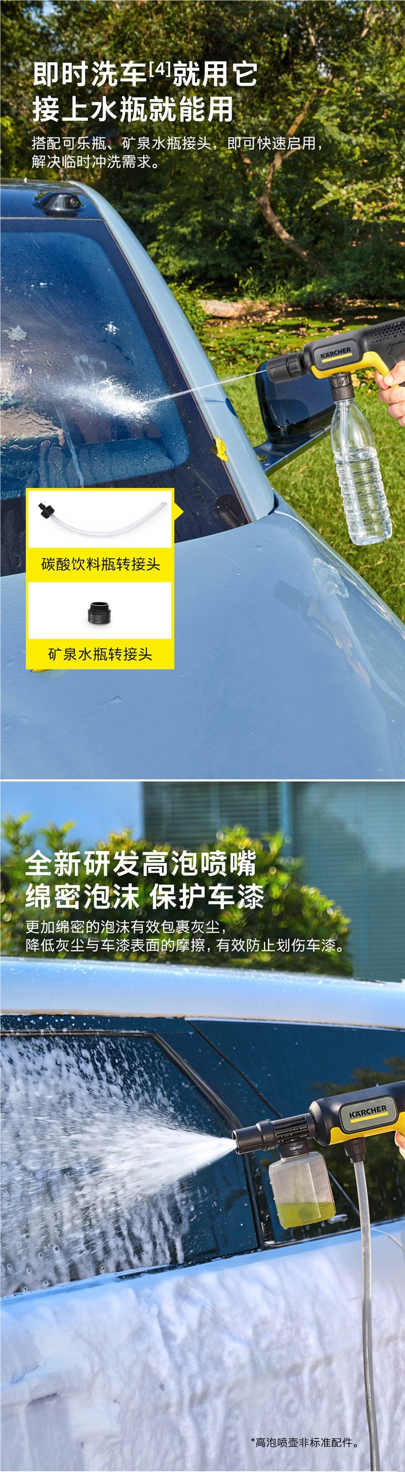 German Karcher Portable Wireless Car Washer 2026 New Model Powerful Pressurized Handheld Household Car Wash High-Pressure Water Gun
