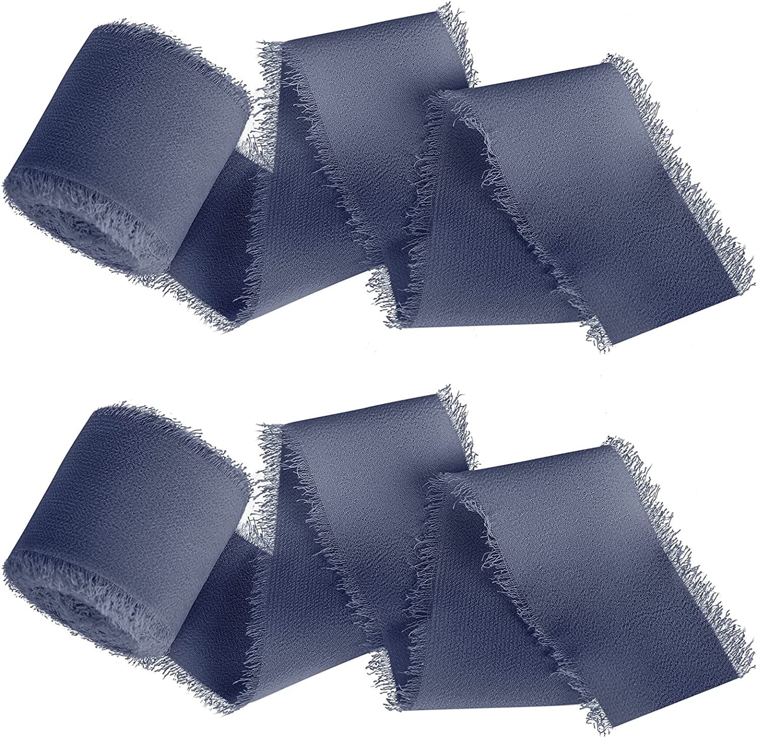 INS deshilachado gasa cinta ramo de la boda borla cinta arco decoración hilo de nieve tira de tela de seda