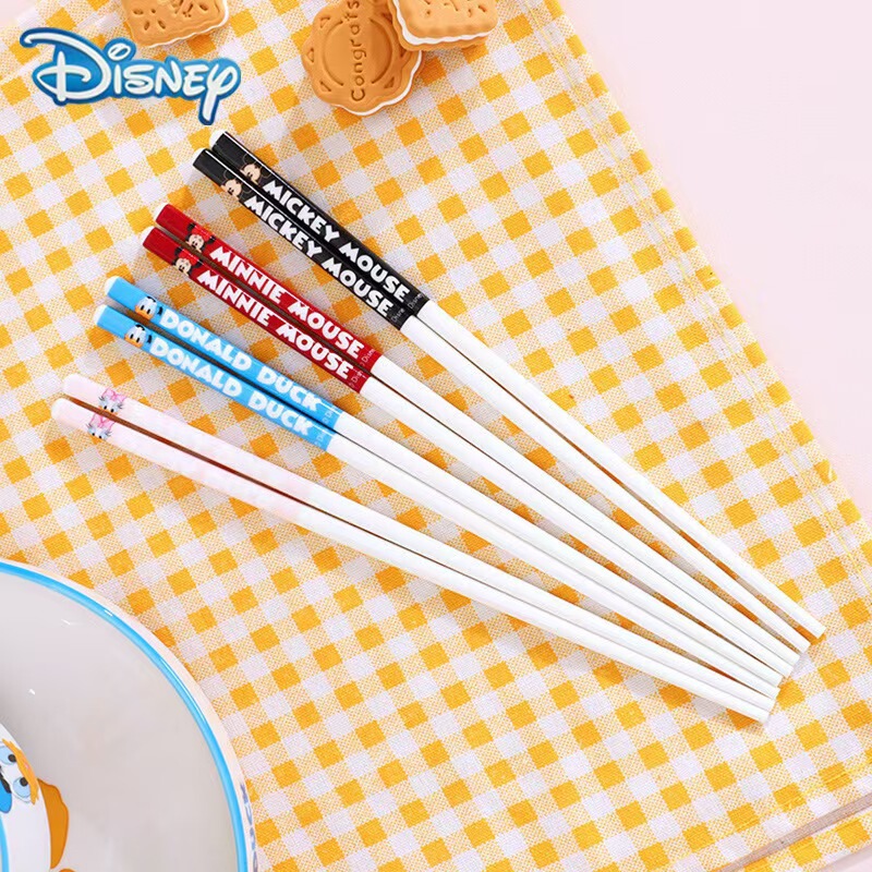 Disney Elsa Ceramic Chopsticks Mickey and Minnie High-Quality Chopsticks Household High-Temperature Resistant Tableware New Products Wholesale