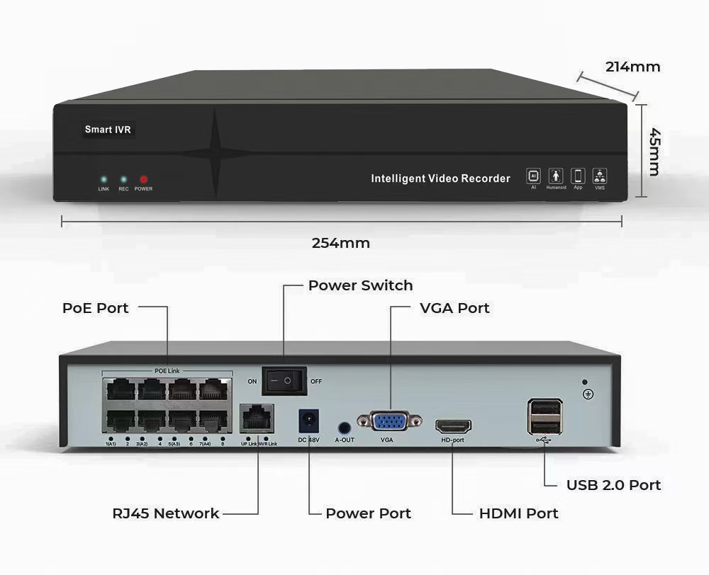 Sınır Ötesi Özel Paket WiFi Ağ NVR Kamera Monitörü Çift Işık Gece Görüş Sabit Disk Kayıt Cihazı Kablosuz Kamera