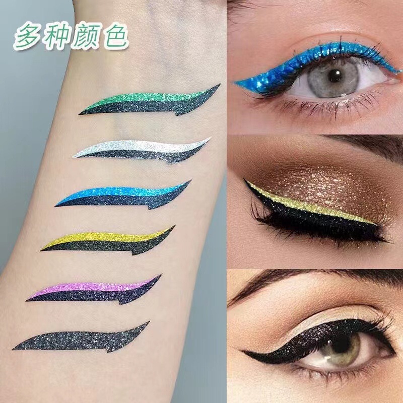 Cross-Border Eyelid Stickers Self-Adhesive Eye Makeup Eyelash Stickers Stage Makeup Party Nightclub Eye Makeup Stickers European and American Eyeliner Stickers