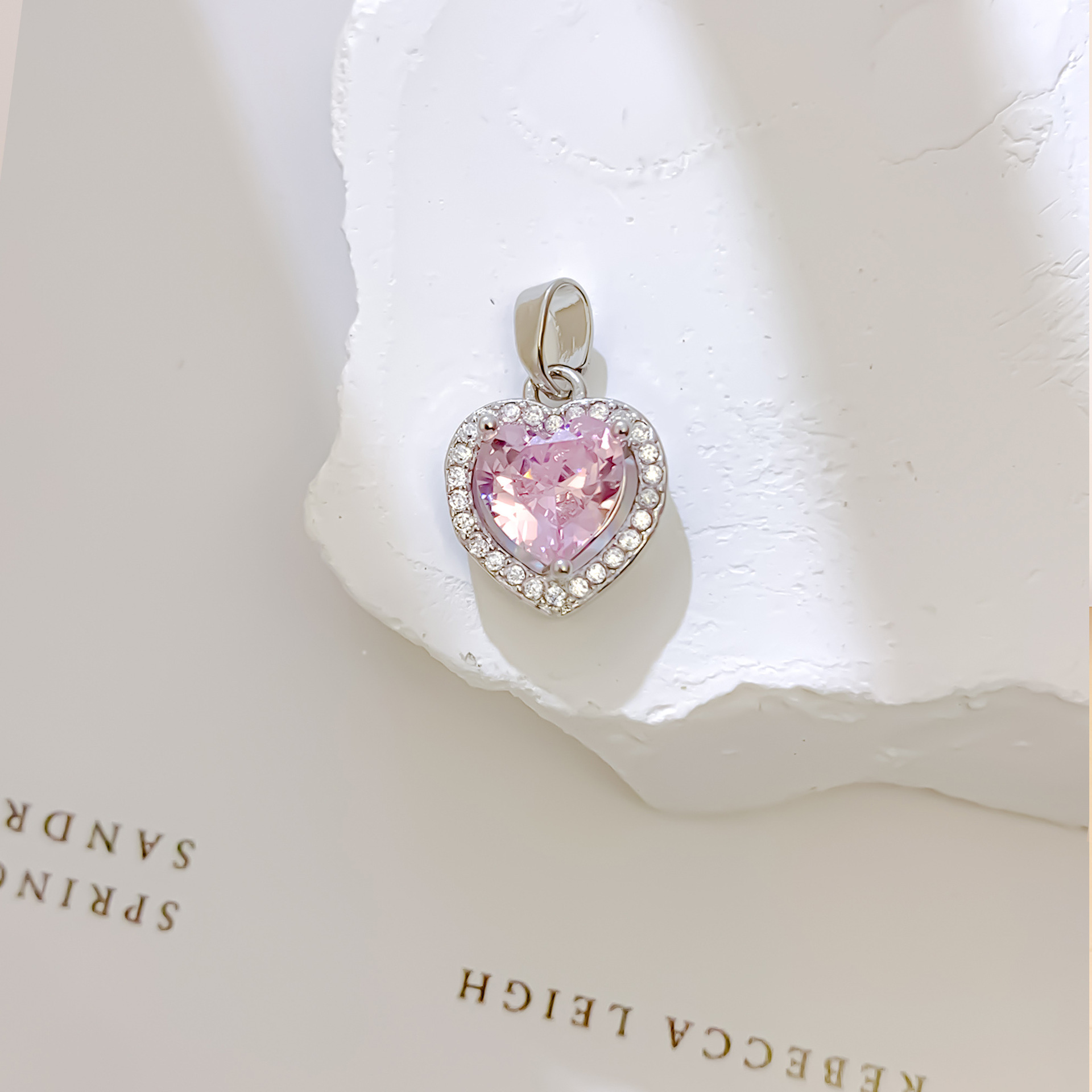 XL728 핑크 러브 펜던트 실버