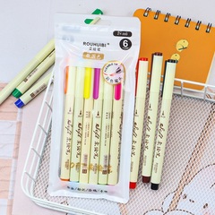 学生向けの見栄えの良いソフトペイントペン、多機能描画、会計、書道、アートフックラインペン、水彩ペン