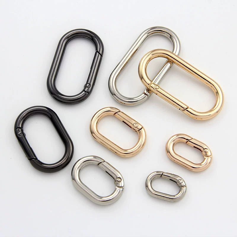 Пружинное кольцо Денье Гуанчжоу Сумка Пряжка Уплотнительное кольцо Подвесная Пряжка Аксессуары для багажа Овальная открывающаяся Пряжка для альпинизма