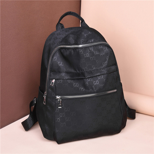 Women's Double Shoulder Bag  New Fashion Leisure Travel Backpack Oxford Cloth Large Capacity Ladies Bag Letter Print