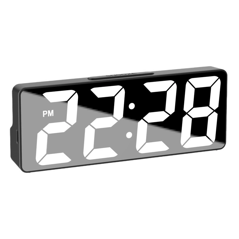 Трансграничный простой светодиодный электронный будильник, студенческий Подключаемый модуль, небольшой будильник двойного назначения, цифровые часы, вечный календарь с голосовым управлением