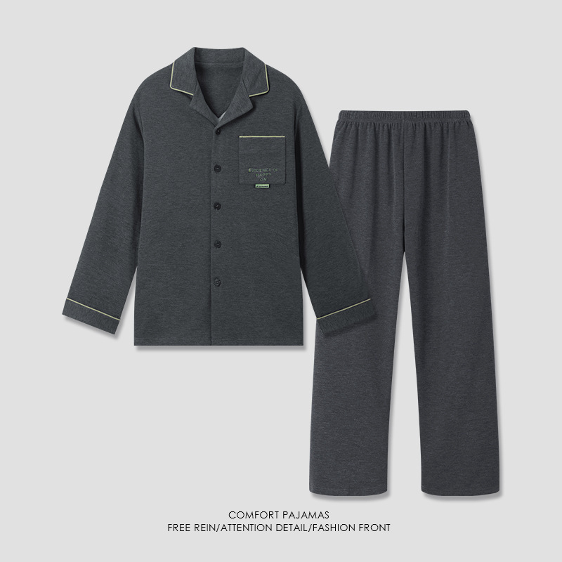 [Cashmere Heat Locking] Autumn and Winter Men's Pajamas Wool Mulberry Silk Fleece-Lined Thermal German Velvet Heating Large Size Set